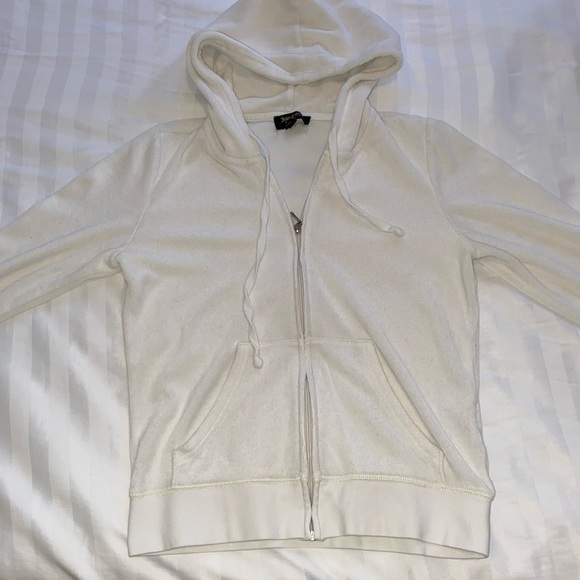 Juicy Couture Jackets & Blazers - Y2K Juicy Couture Black Label White Terry Jacket